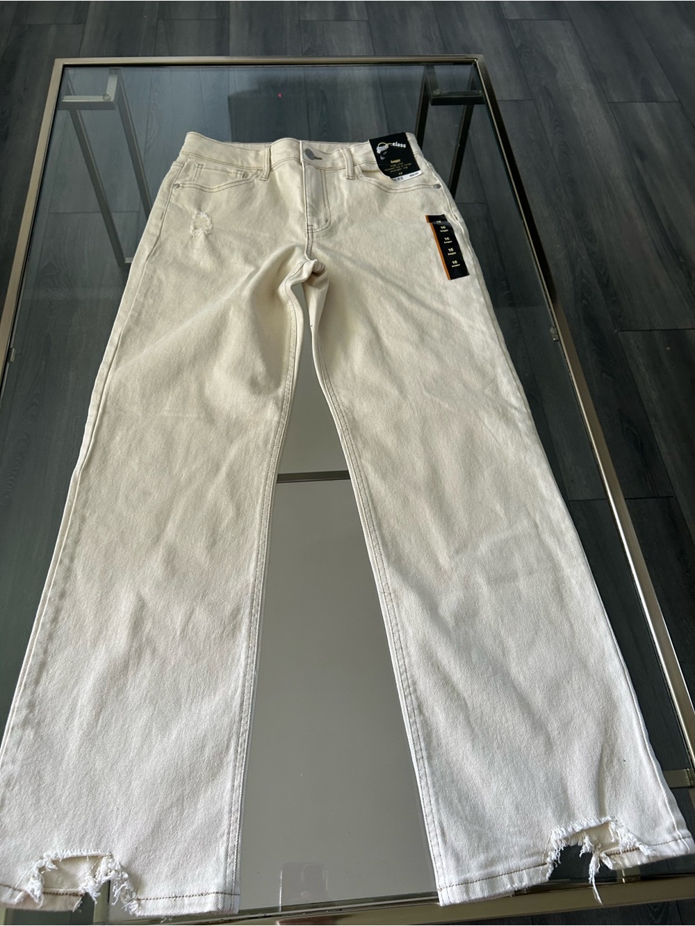 Men's White Straight-Leg Jeans